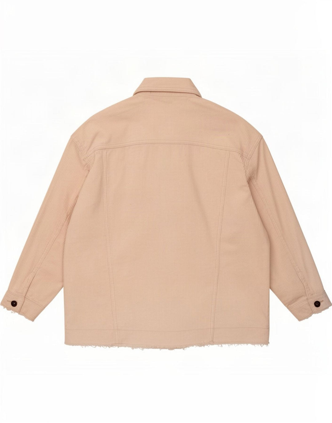 Giacca da donna oversize in velluto a coste Zara UK 14 cotone bianco sporco medio