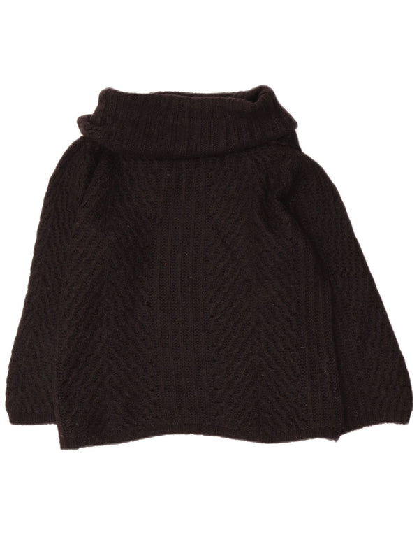 Armani Jeans Maglione da donna con collo alto e maniche a 3/4 UK 14 Large Nero