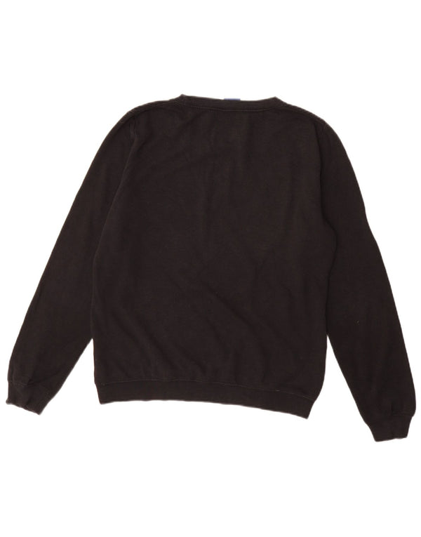 Felpa con grafica NIKE da donna, maglione UK 14, cotone nero medio