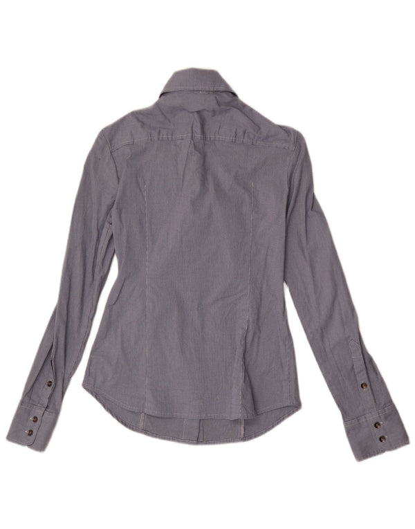 Murphy & Nye Camicia da donna Chicago Ill UK 18 XL Cotone pied de poule blu navy
