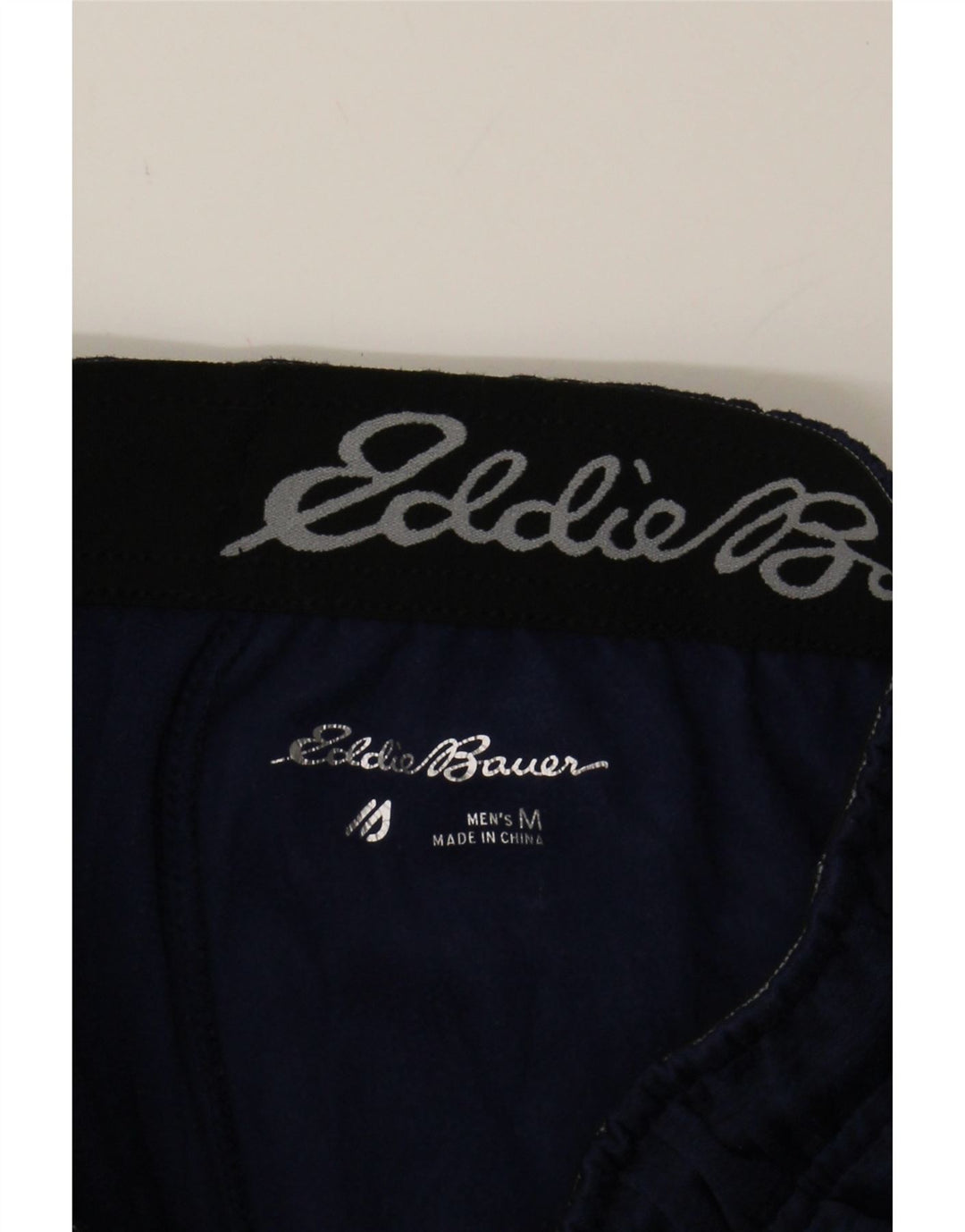 EDDIE BAUER Mens Tracksuit Trousers Joggers Medium  Navy Blue Polyester Vintage Eddie Bauer and Second-Hand Eddie Bauer from Messina Hembry 
