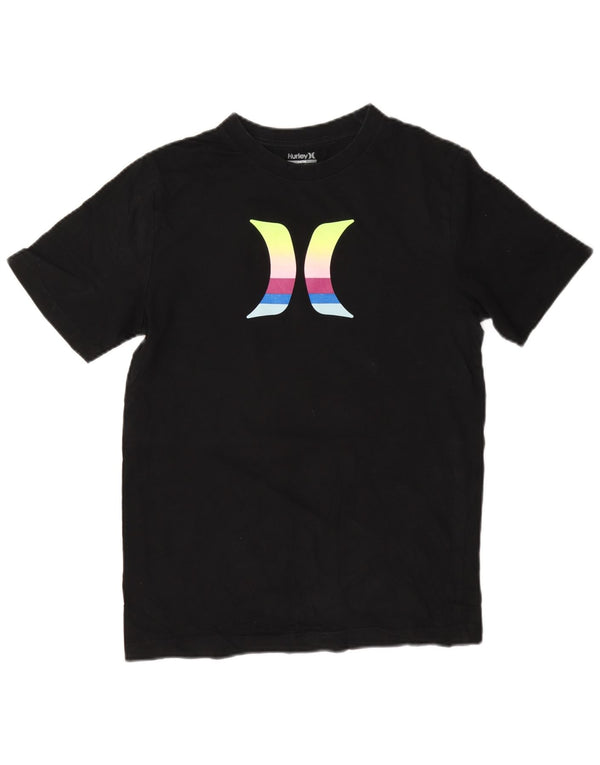 T-shirt grafica Hurley da ragazzo, 12-13 anni, in cotone nero