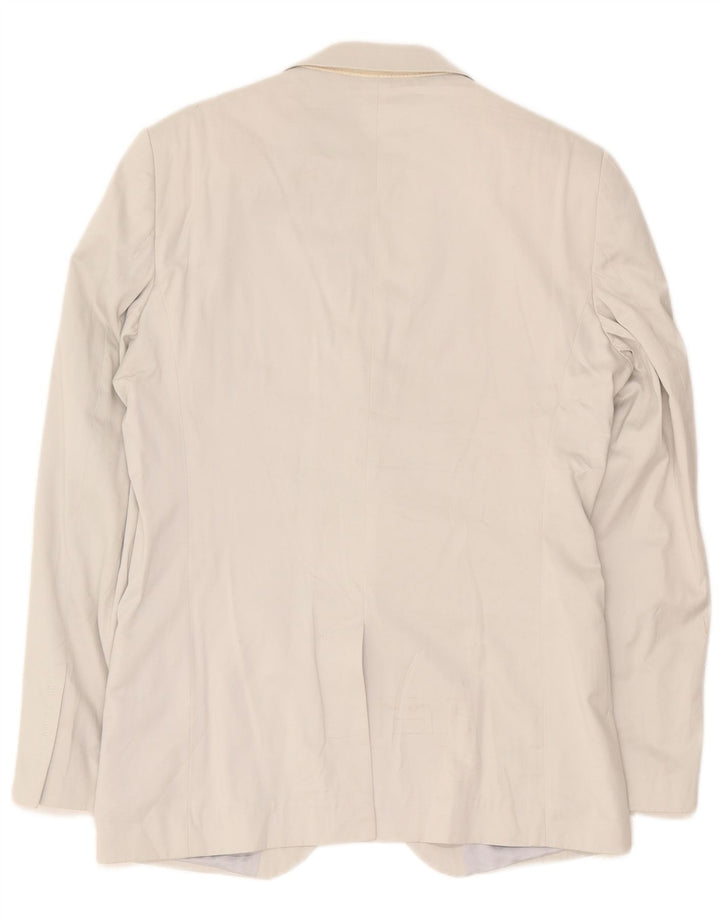 Giacca blazer a 2 bottoni da uomo Zara EU 52 grande cotone beige