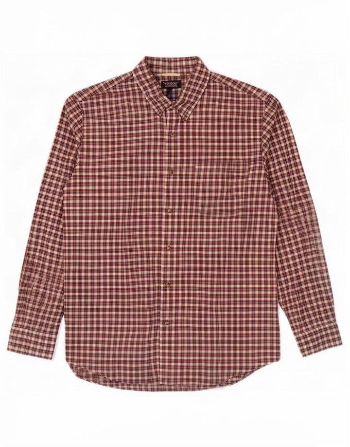 Camicia da uomo Chaps 2XL in cotone a quadri rossi