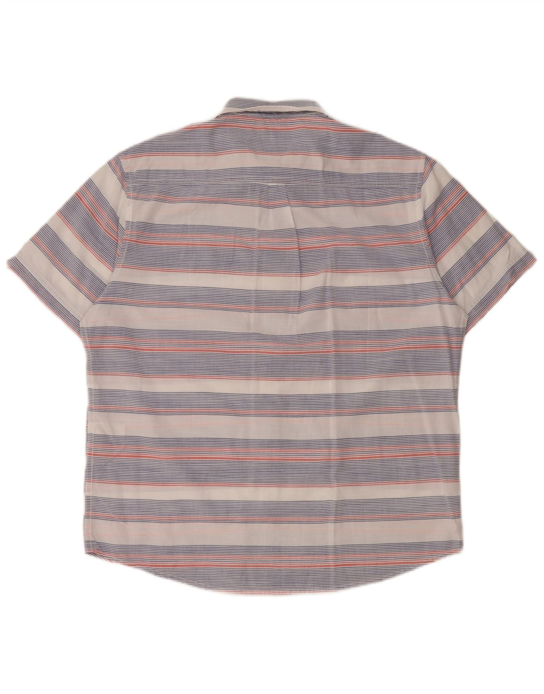 JAMES PRINGLE Camicia da uomo a maniche corte in cotone a righe bianche medie