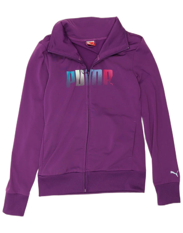 Giacca da tuta grafica da donna Puma UK 10 Small Viola Poliestere