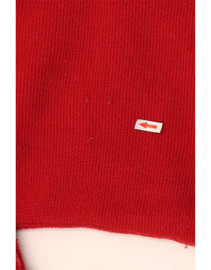 Maglione cardigan da donna Dolomite UK 16 grande lana rossa
