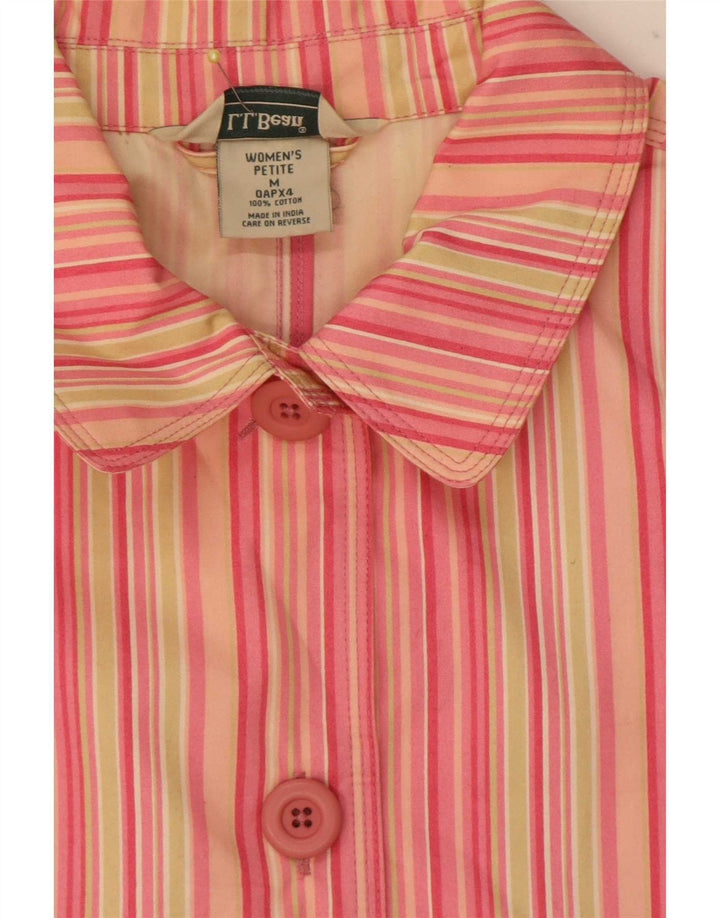 Giacca blazer da donna Petite a 5 bottoni L.L.Bean UK 14 a righe rosa medio