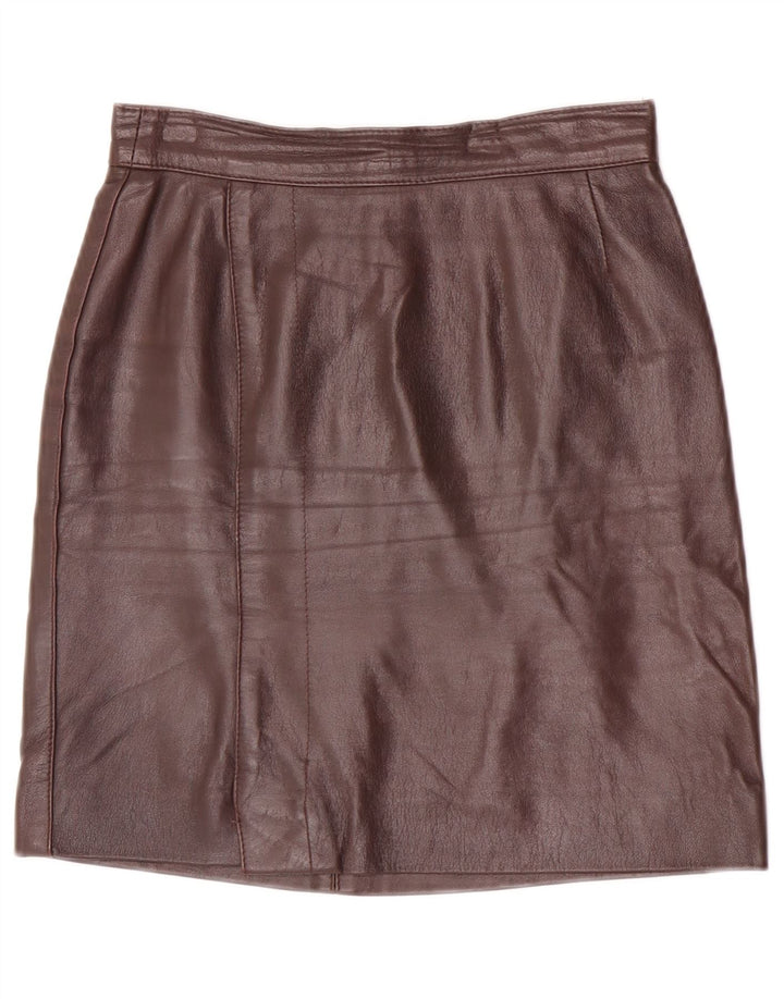 Gonna in pelle vintage da donna W25 XS Marrone