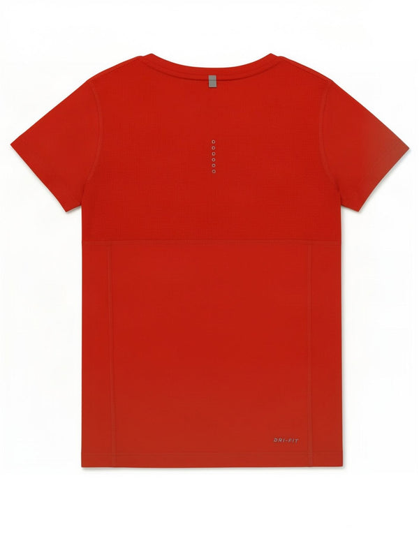 T-shirt Nike Dri Fit da donna Top UK 6 XS rosso poliestere
