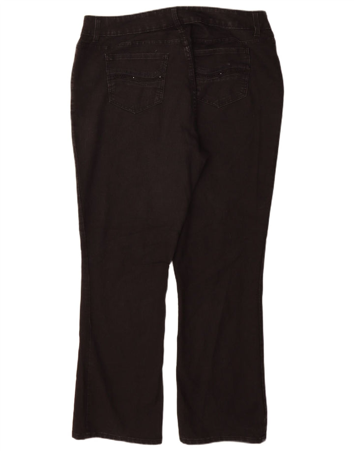 Jeans Bootcut da motociclista da donna LEE US 18 2XL W36 L31 Cotone nero