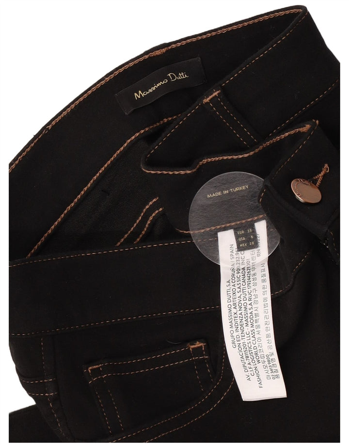 Jeans slim da donna Massimo Dutti EU 38 Small W28 L30 Cotone nero