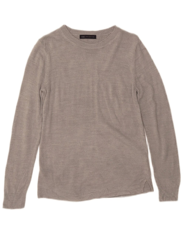 Maglione maglione con scollo a barca da donna Marks & Spencer UK 12 Acrilico grigio medio