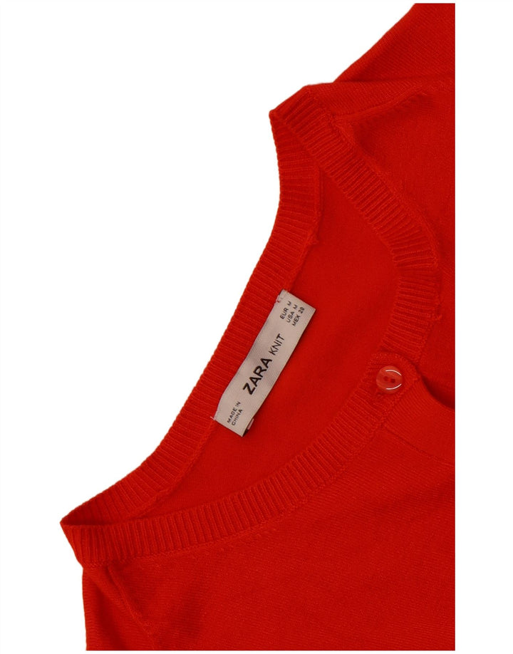Maglione cardigan da donna Zara UK 14 arancione medio