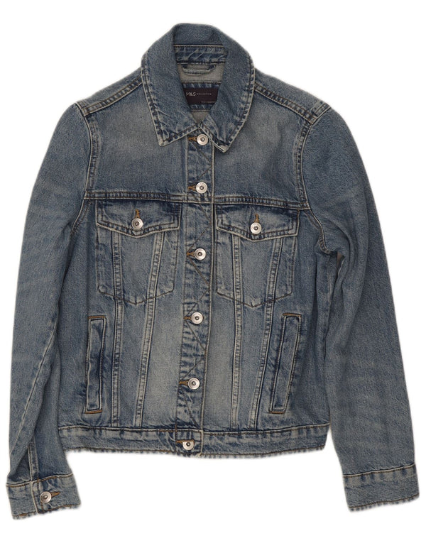 Giacca di jeans da donna Marks & Spencer UK 10 piccola cotone blu