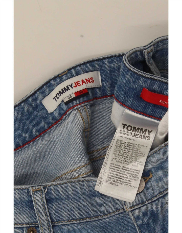 Jeans dritti regolari da uomo Tommy Hilfiger W34 L27 cotone blu