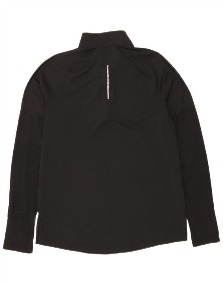 Maglia da tuta Nike Dri Fit con zip e collo pullover da uomo, poliestere nero medio