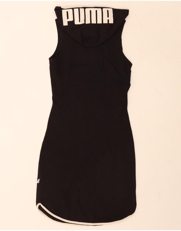 Abito con cappuccio senza maniche grafico da donna Puma UK 4 XS cotone nero
