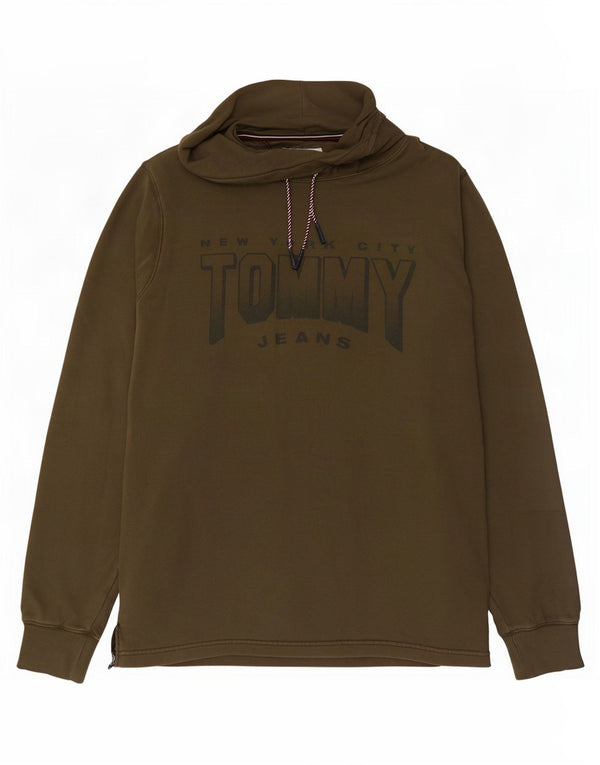 Tommy Hilfiger Uomo Felpa con collo alto con grafica Maglione XL Cotone kaki