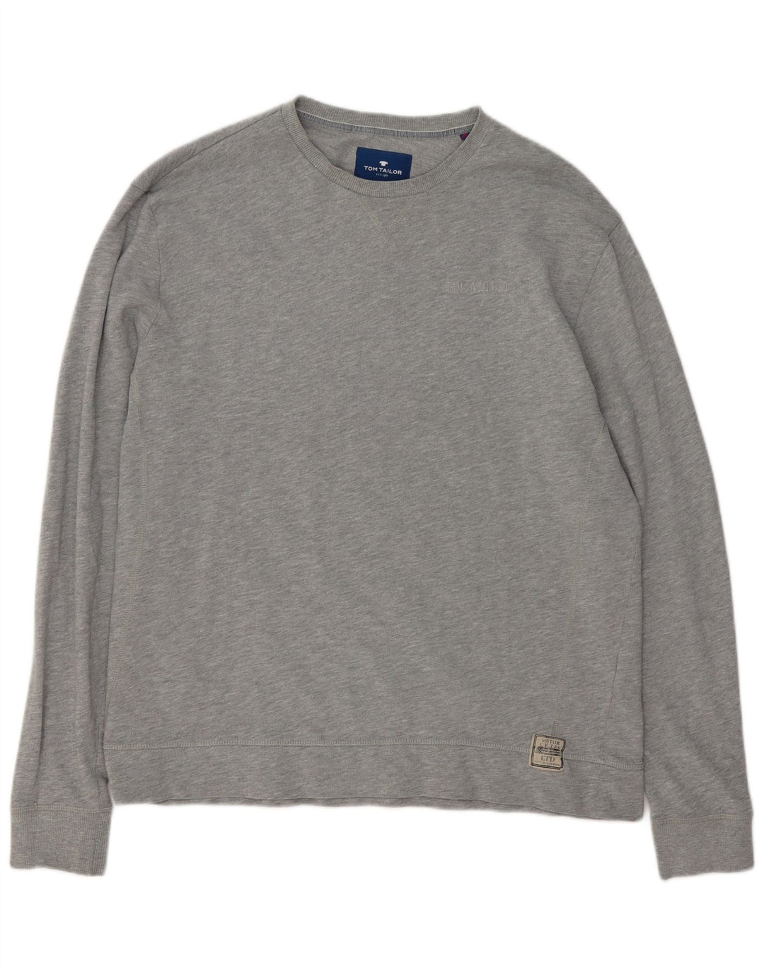 Felpa da uomo Tom Tailor Maglione 2XL Cotone chiazzato grigio