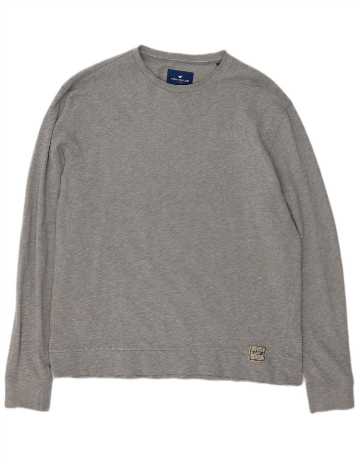 Felpa da uomo Tom Tailor Maglione 2XL Cotone chiazzato grigio
