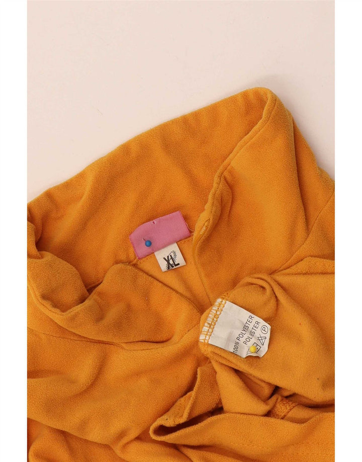 Maglione in pile da donna Asics con collo con zip UK 18 XL Poliestere giallo