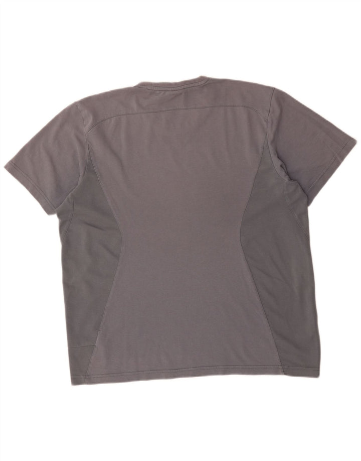 T-shirt Adidas da uomo Top Large in cotone grigio