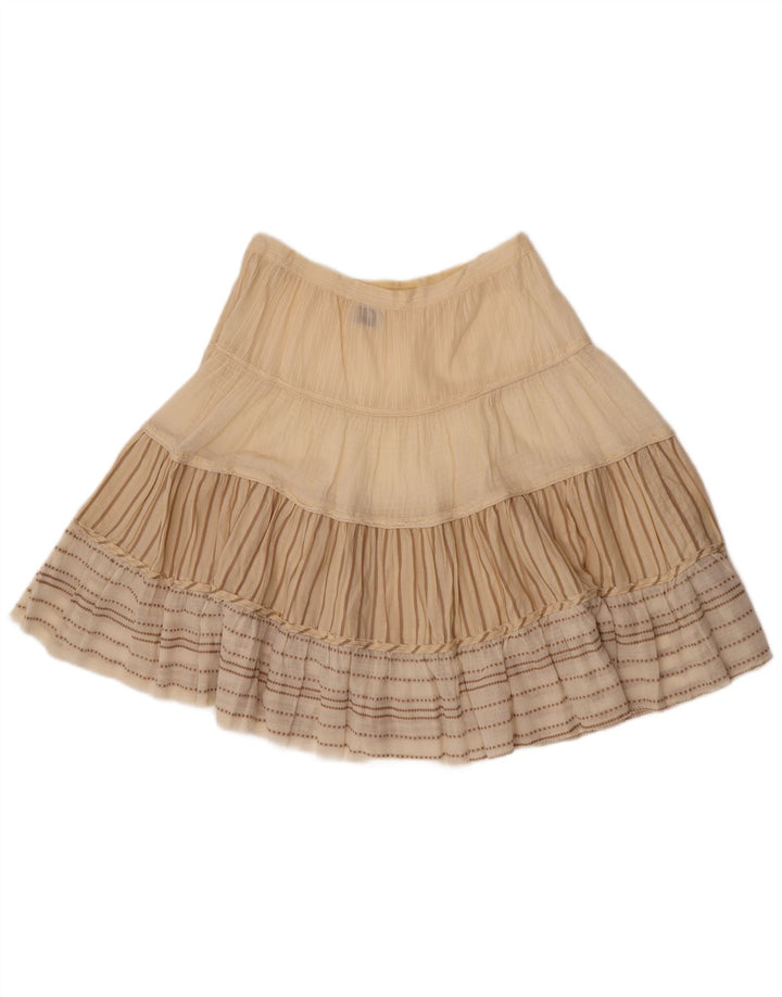 Gonna a trapezio trasparente da donna Cerruti 1881 W30 a righe beige medio