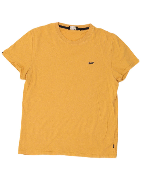 T-shirt da uomo Superdry Top 2XL cotone chiazzato giallo