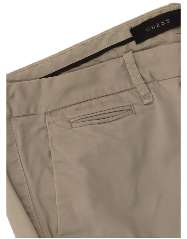 Pantaloni chino slim da uomo GUESS W36 L33 in cotone beige