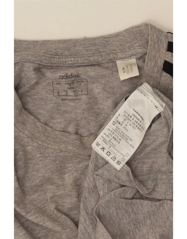 T-shirt Adidas da uomo Top Small in cotone grigio