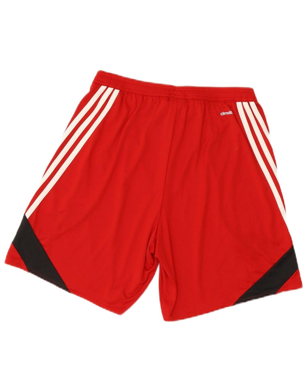 Pantaloncini sportivi Adidas Climalite da uomo in poliestere color block rosso medio