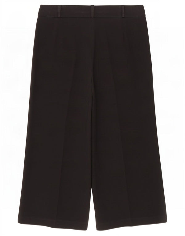 Pantaloni corti da donna Marks & Spencer a gamba larga UK 14 Large W34 L24 Neri