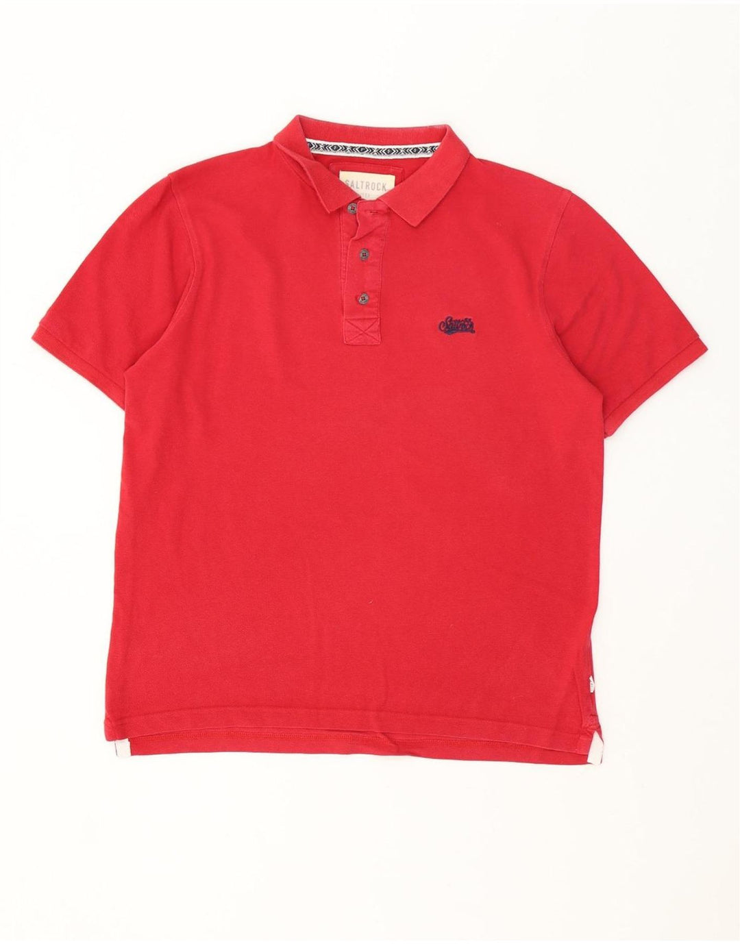 Polo da uomo Saltrock in cotone rosso medio