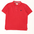 Polo da uomo Saltrock in cotone rosso medio