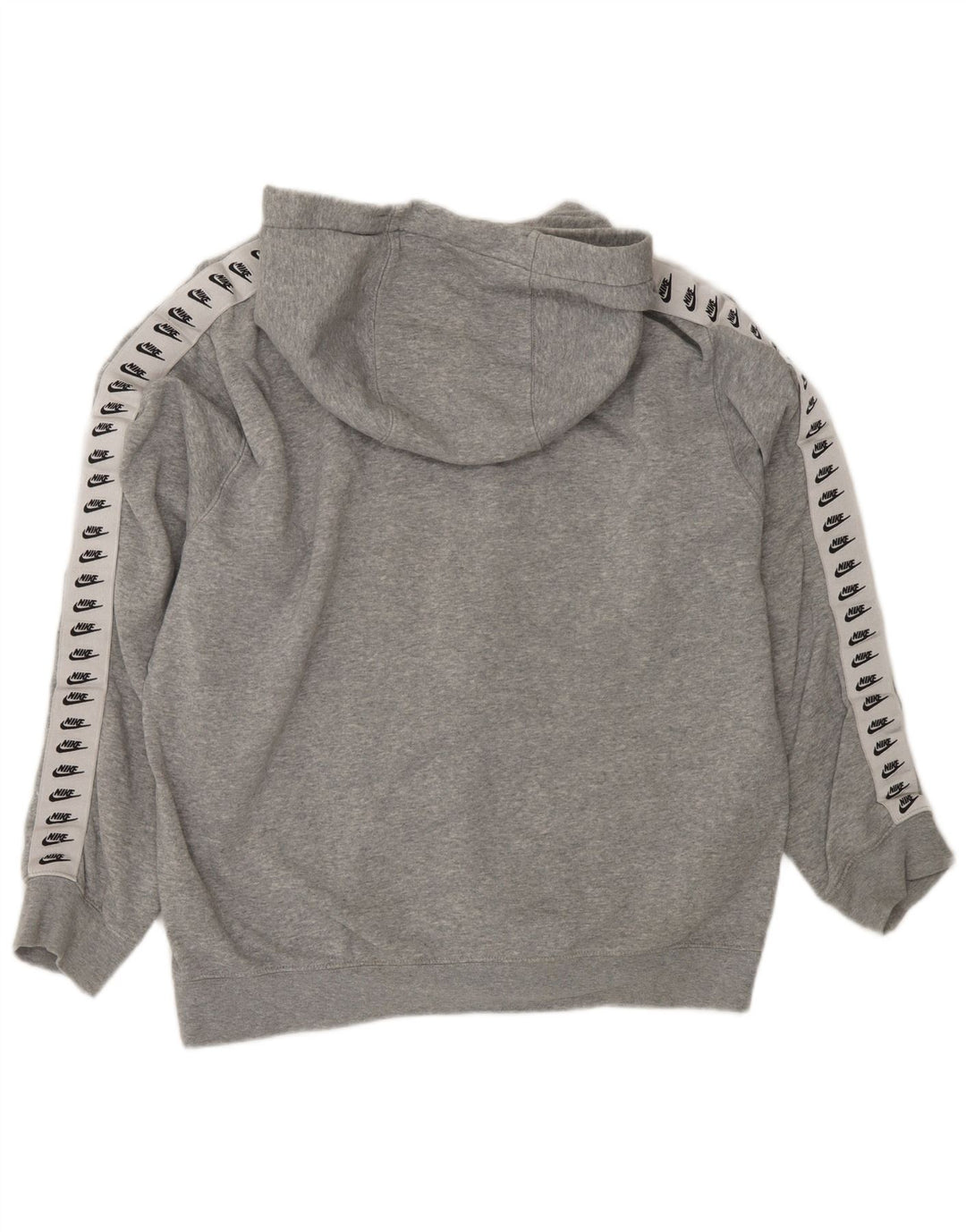 Felpa con cappuccio oversize con grafica Nike da donna UK 14 Cotone grigio medio