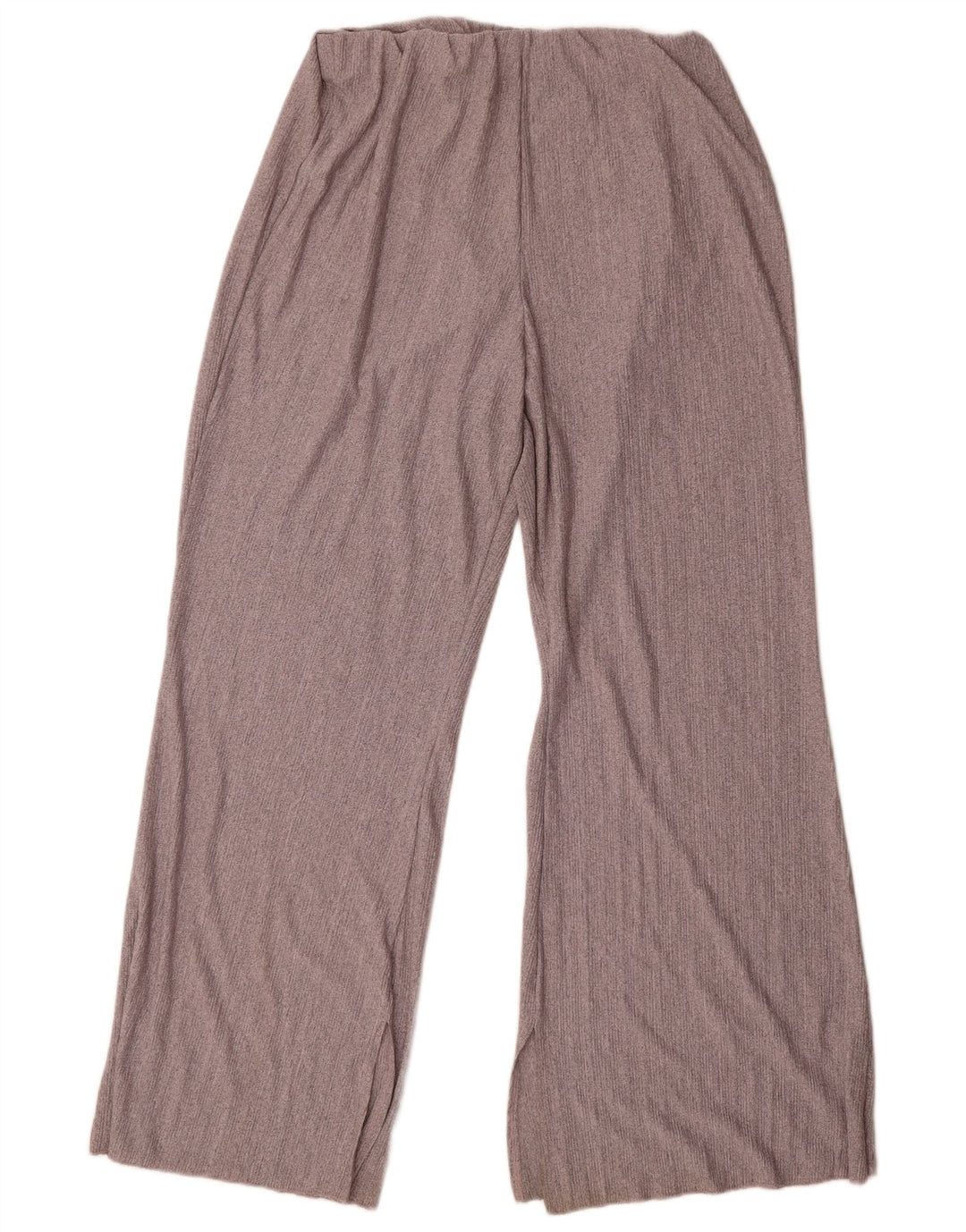 Pantaloni casual svasati da donna Zara grandi W34 L32 poliestere grigio