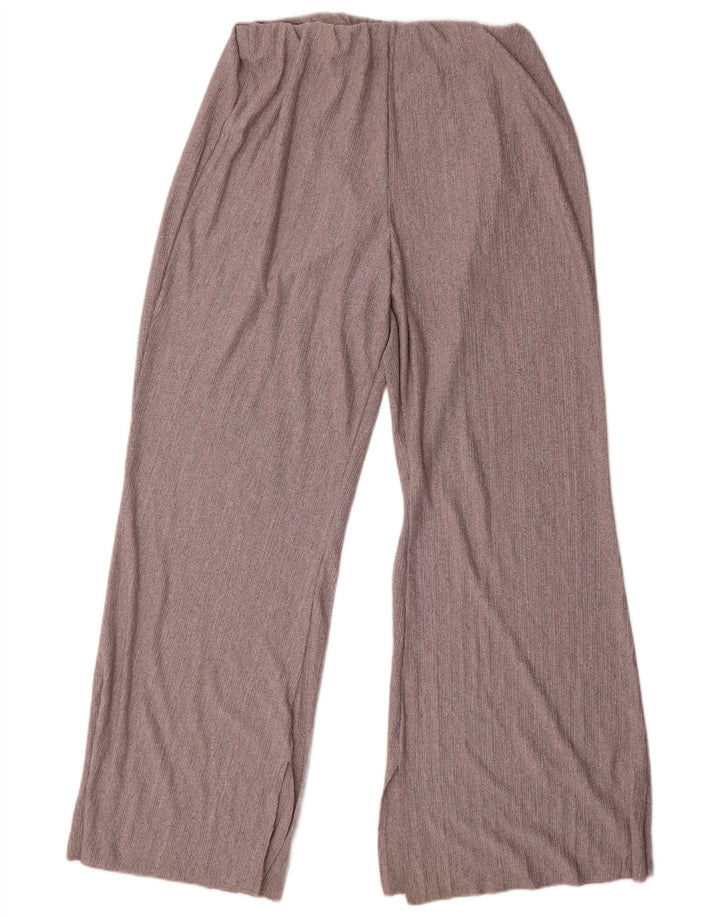 Pantaloni casual svasati da donna Zara grandi W34 L32 poliestere grigio