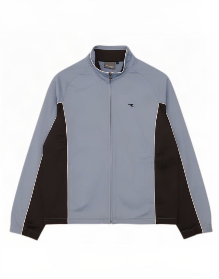 Giacca da tuta da donna Diadora UK 16 Large Blu Colourblock Poliestere