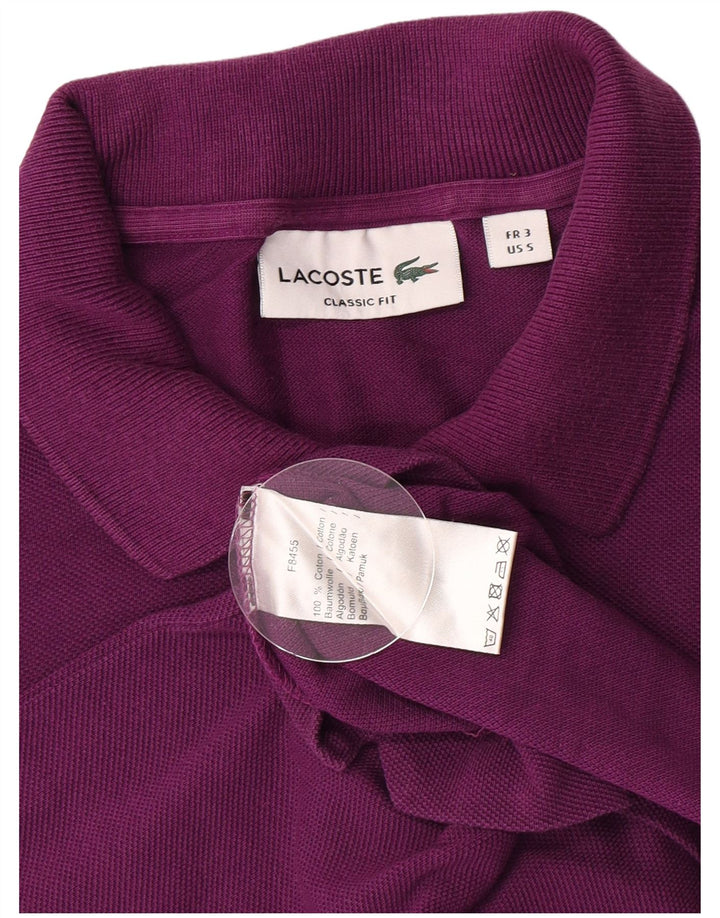 Polo da uomo Lacoste Classic Fit taglia 3 piccola in cotone viola
