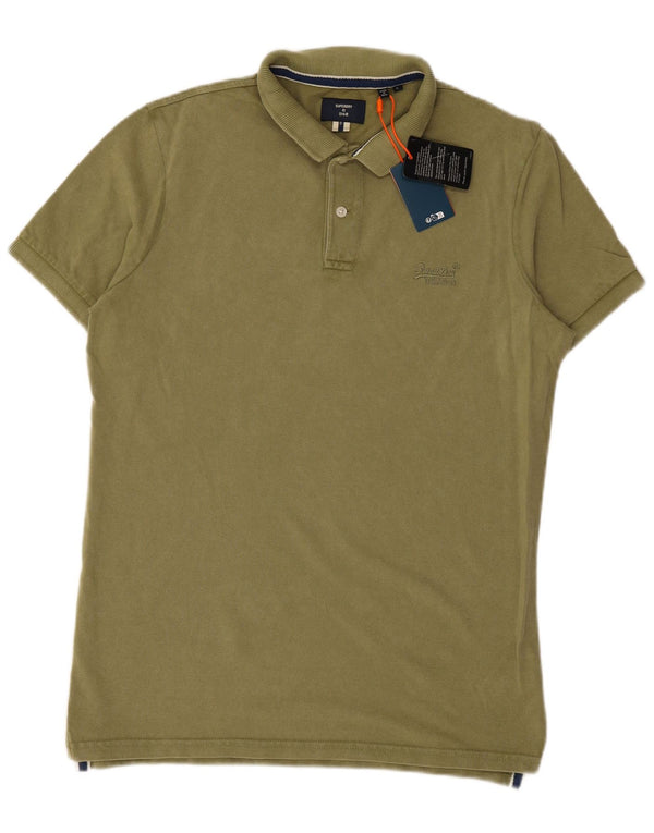 Polo da uomo SUPERDRY grande in cotone verde
