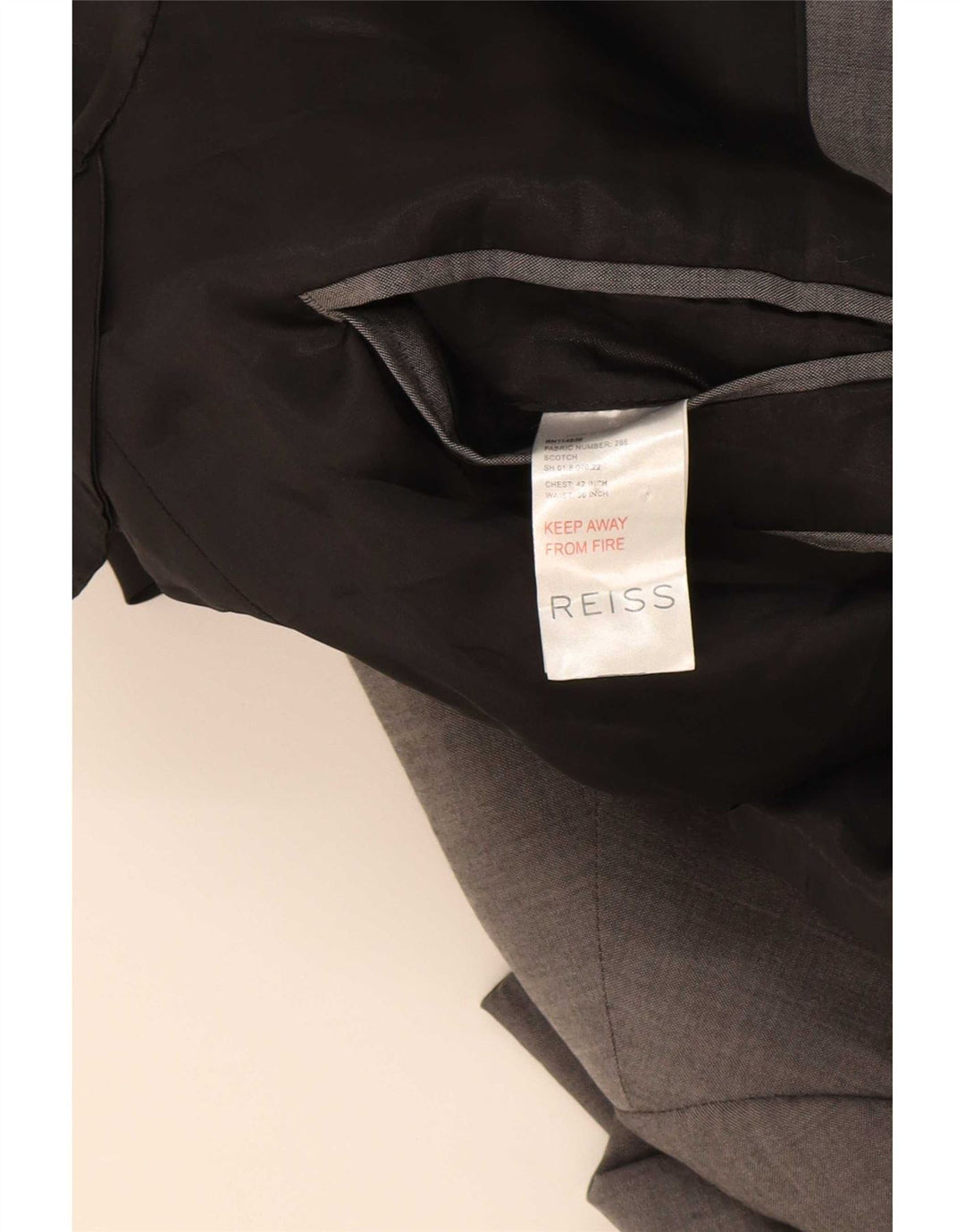 Giacca blazer da uomo a 1 bottone Reiss UK 42 XL lana grigia