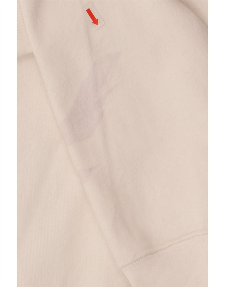 LEVI'S Mens Graphic Hoodie Jumper Medium White Cotton Vintage Levi's and Second-Hand Levi's from Messina Hembry 