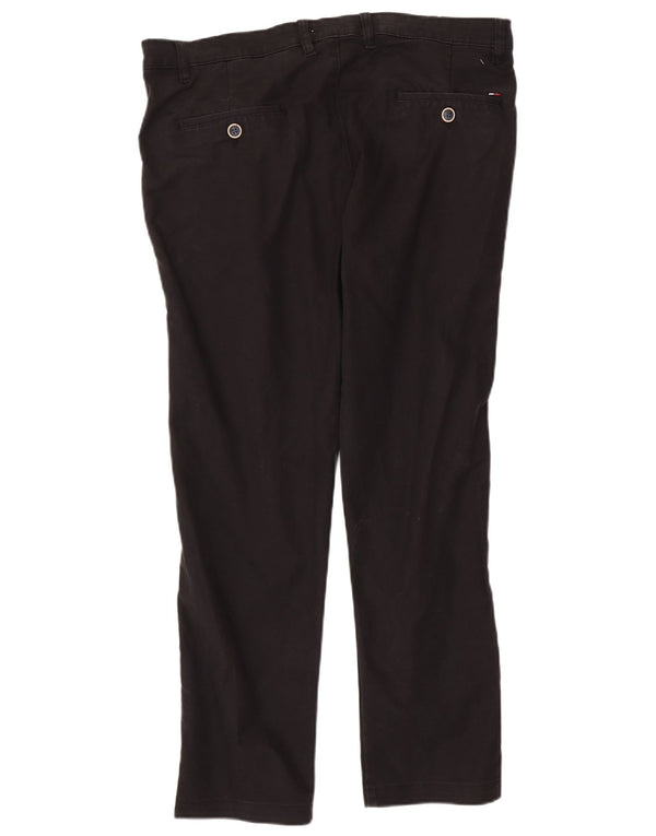Pantaloni chino dritti da uomo Tommy Hilfiger W38 L29 cotone nero