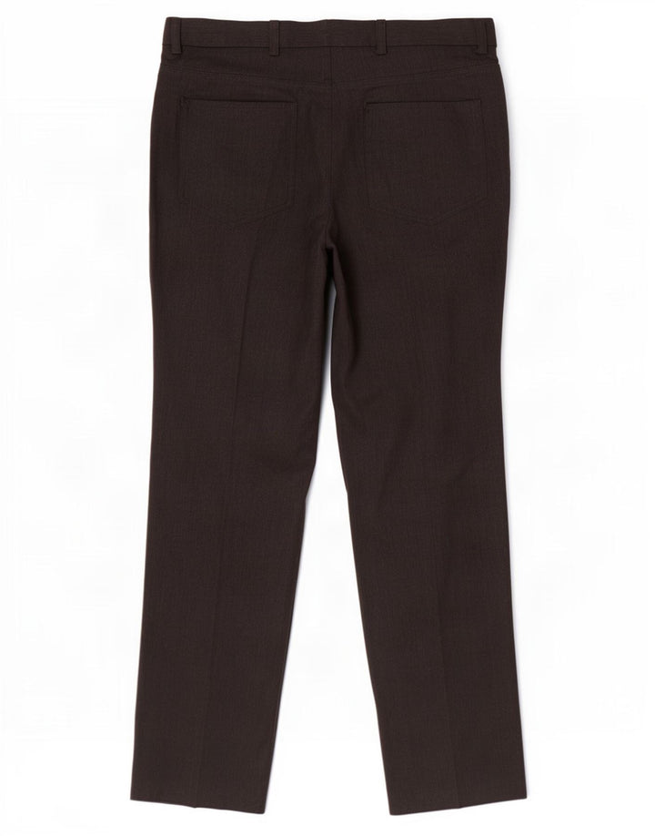 Pantaloni da abito slim fit da uomo Marks & Spencer W34 L31 poliestere nero