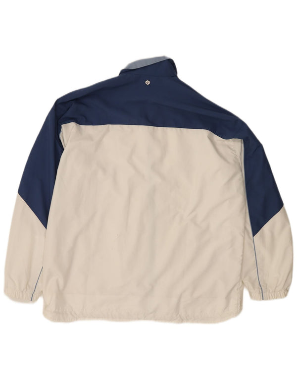 Giacca da ginnastica oversize da donna Adidas UK 16 Large White Colourblock