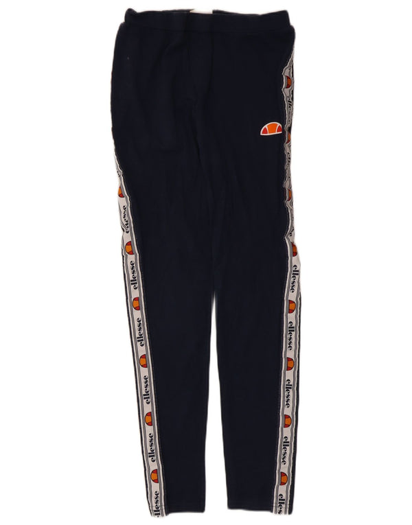 Leggings grafici da donna Ellesse UK 12 Cotone color block medio blu navy