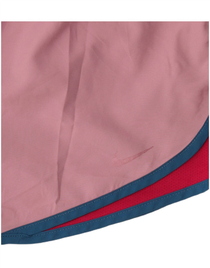 Pantaloncini sportivi Nike da donna Dri Fit UK 12 poliestere color block rosa medio