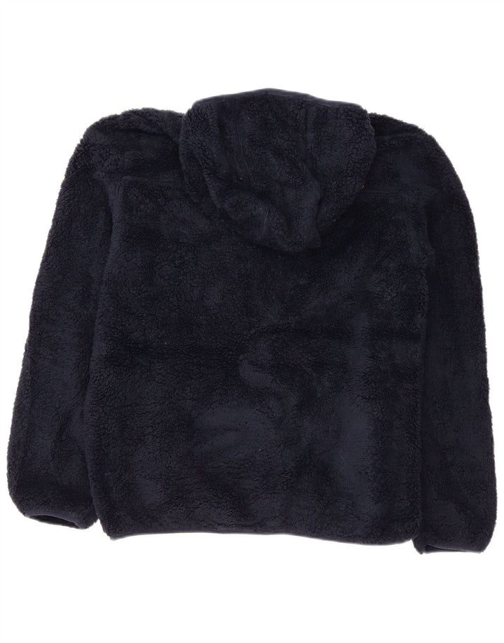 Giacca in pile con cappuccio da ragazzo EDDIE BAUER 15-16 anni XL poliestere blu navy