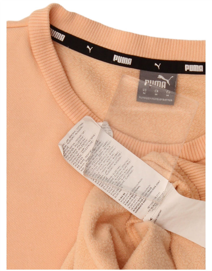 Felpa grafica da donna Puma Jumper UK 14 cotone rosa medio